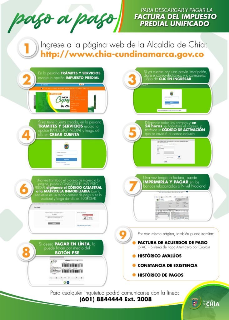Conozca el paso a paso para descargar y pagar la factura del Impuesto Predial Unificado en Chía