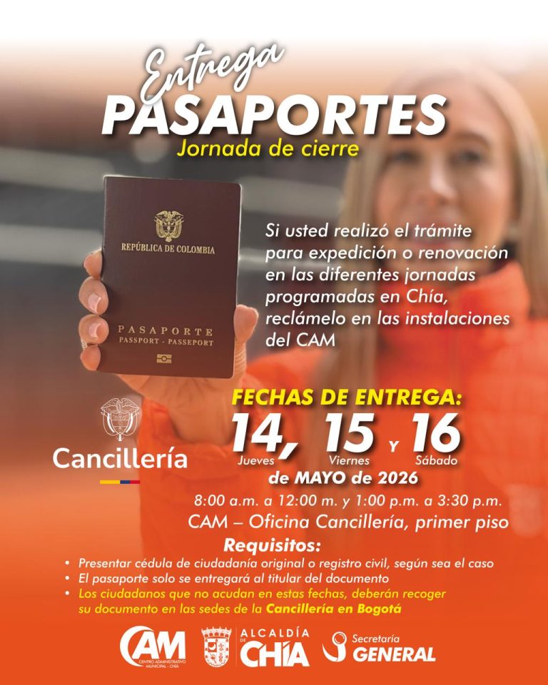 2.662 pasaportes fueron tramitados en el CAM de Chía