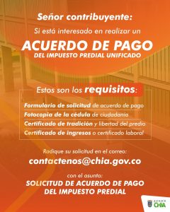 Solicite un acuerdo de pago para ponerse al día en el pago de su Impuesto Predial