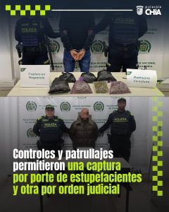 Controles y patrullajes permitieron una captura por porte de estupefacientes y otra por orden judicial